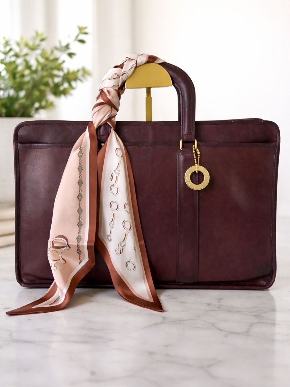Vintage Coach Embassy Briefcase NYC Burgandy Glove Tanned Leather - Picture 15 of 16